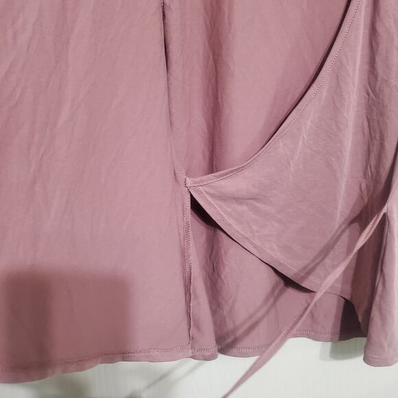 Hummingbird Rose Pink Wrap Tie Front Top Flutter Ruffle Sleeves Barbiecore Small - Picture 2 of 6